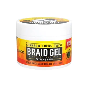 All Day Locks Braid Gel Extreme Hold - Long-Lasting, Flake-Free Control for Neat, Sleek, and Defined Braids